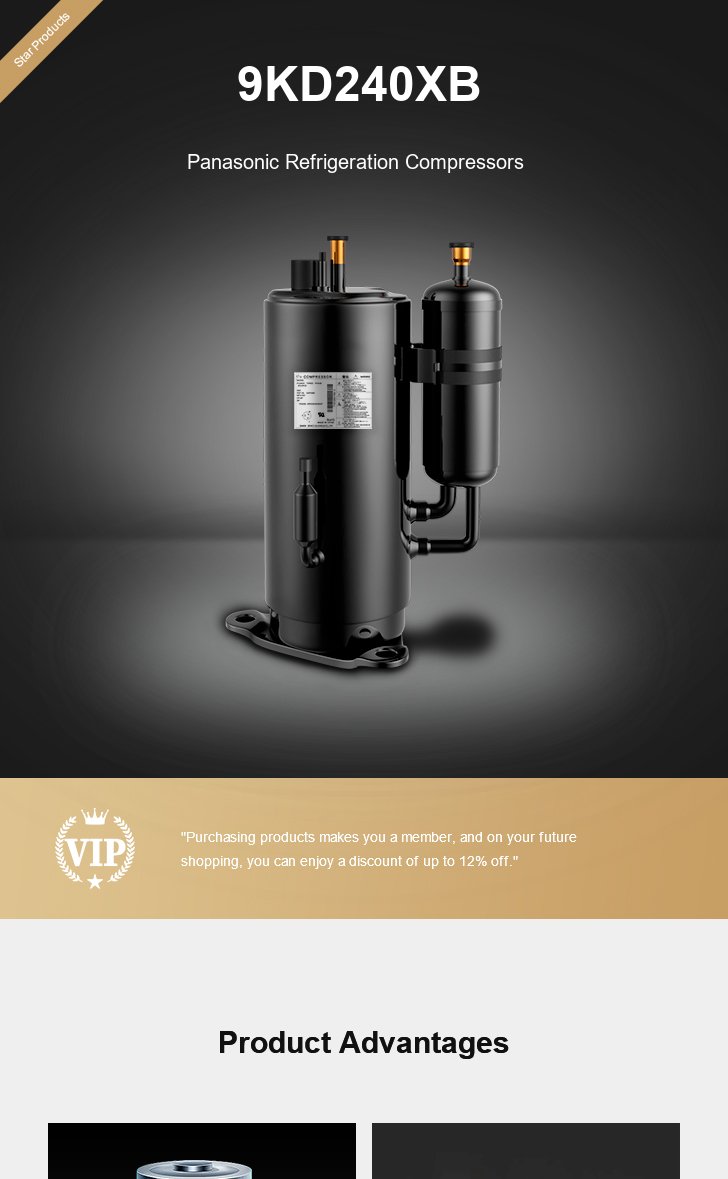 Panasonic Compressor 9KD240XB, technical parameters pdf, structure diagram